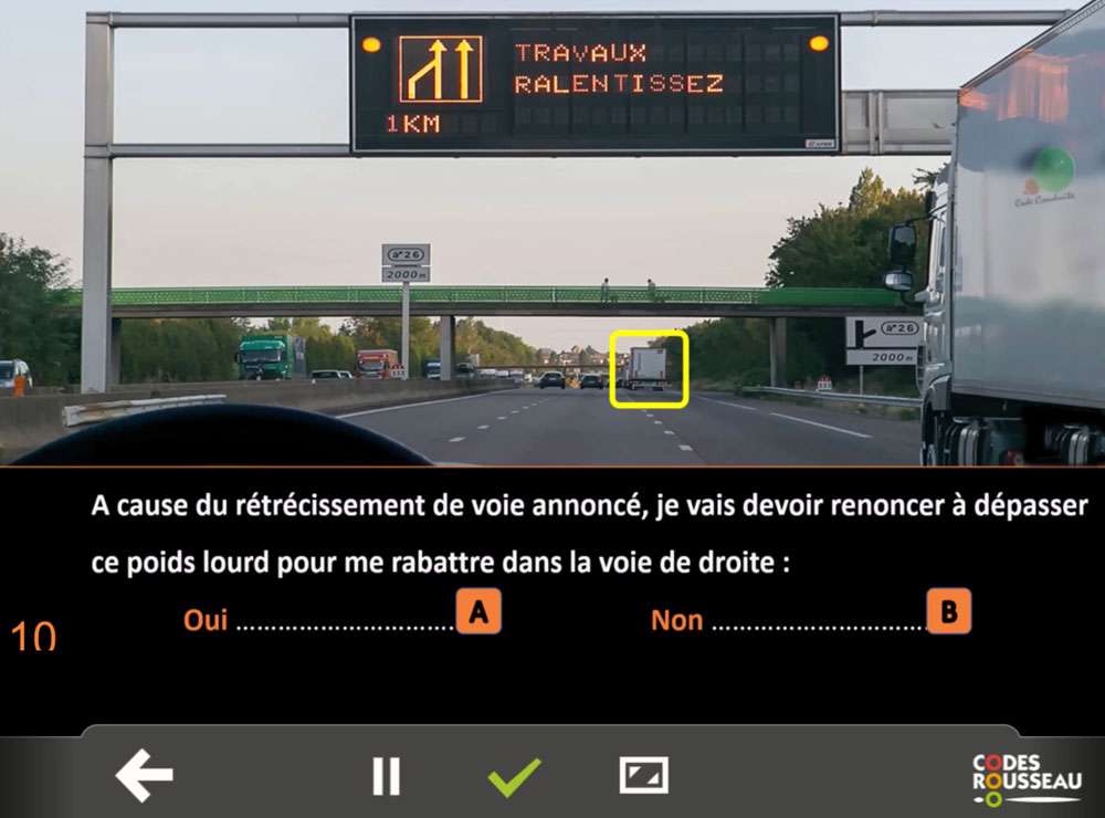 lesson code de la route auto